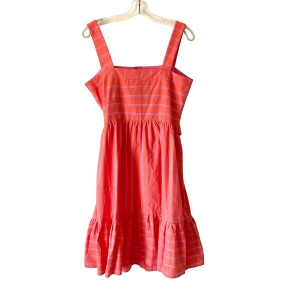 Gal Meets Glam Ariel Stripe Belted Dress NWTs Apricot Orange Pink size 12 - Picture 8 of 11